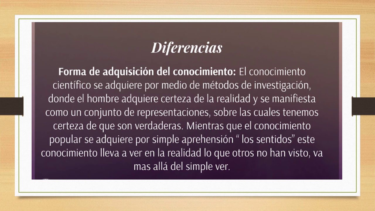 tiene alguna utilidad distinguir lo cientifico de lo popular